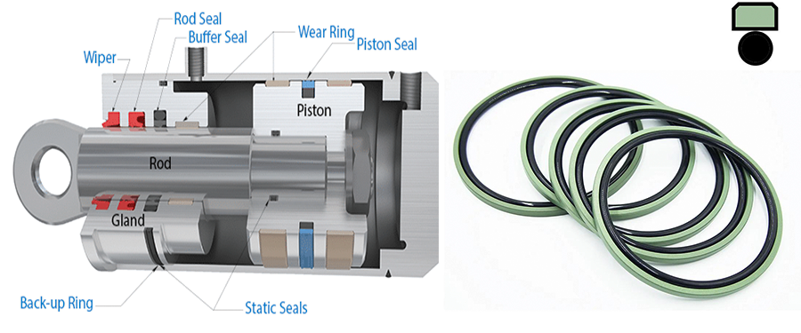 PTFE-Filled-Bronze-Hydraulic-Piston-Rod-Seals PTFE-Filled-Bronze-Hydraulic-Piston-Rod-Seals